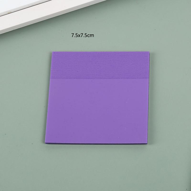50 Sheets Creative Transparent PET Waterproof Sticky Notes Tear-off Simple Sticky Notes Office Note-taking Labels