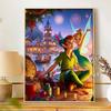 Disney 5D Diamond Painting Set DIY Peter Pan Tinkerbell Diamond Decorative Painting Home DecorationGiftArt