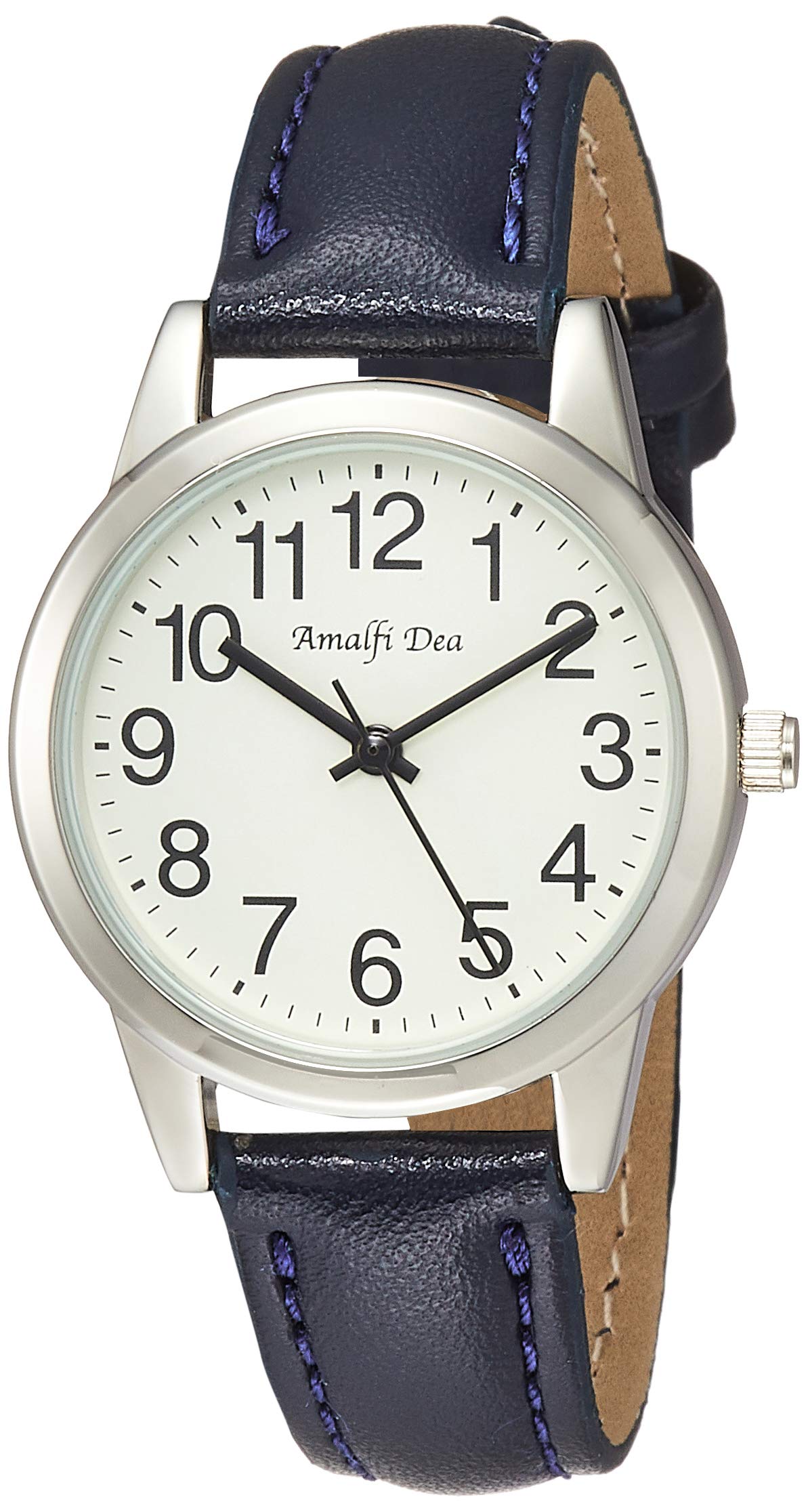 

[Arias] Аналоговые водонепроницаемые наручные часы Amalfidia с кожаным ремешком и белым циферблатом WW20027A-165 женские синие