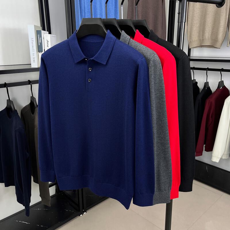 TUCANO Men's Wool Blend Long-Sleeve Polo Shirt