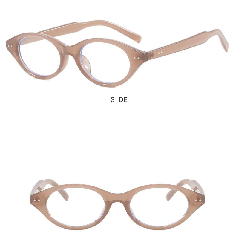 Dámské brýle, kovové panty, malý rámeček oválný rám brýlí, módní a literární street brýle.