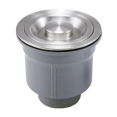 2PCS Kitchen Sink Drain Assembly Set Removable Deep Basket Stoppers for Double Sinks Sturdy Stainless Steel Materials
