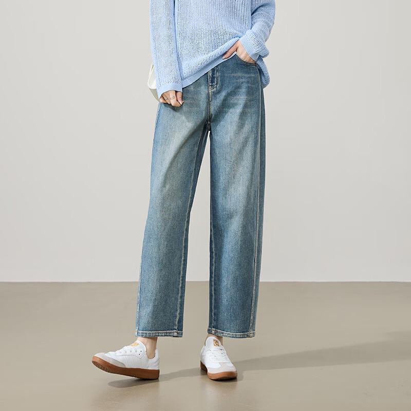 ESE-Y Cloud-Feel Loose Cropped Jeans for Women 29