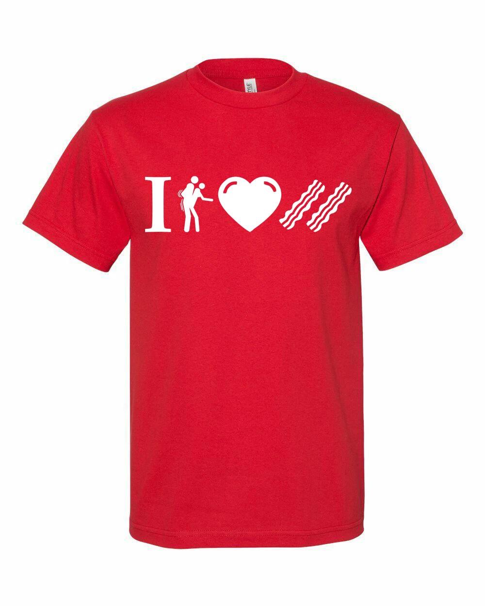 I LOVE BACON T-Shirt Multi Colors S-XL FREE S&H! Funny Humor Bacon Lovers S