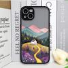Mountain Forest Village Phone Case for IPhone 13 12 Mini 16 15 11 14 Pro Max 7 8 Plus SE X XS Shockproof Cover Sunflower Scenery