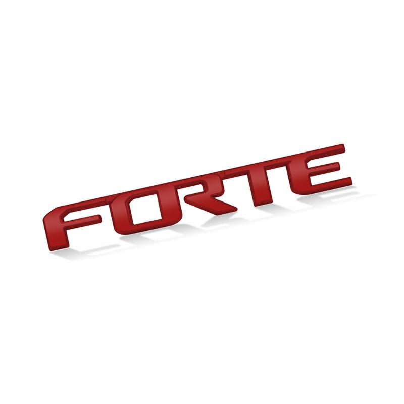 Car Styling 3D Chrome Metal FORTE Letter Logo Car Body Sticker Fender Side Emblem Rear Trunk Badge Decor Auto Accessories