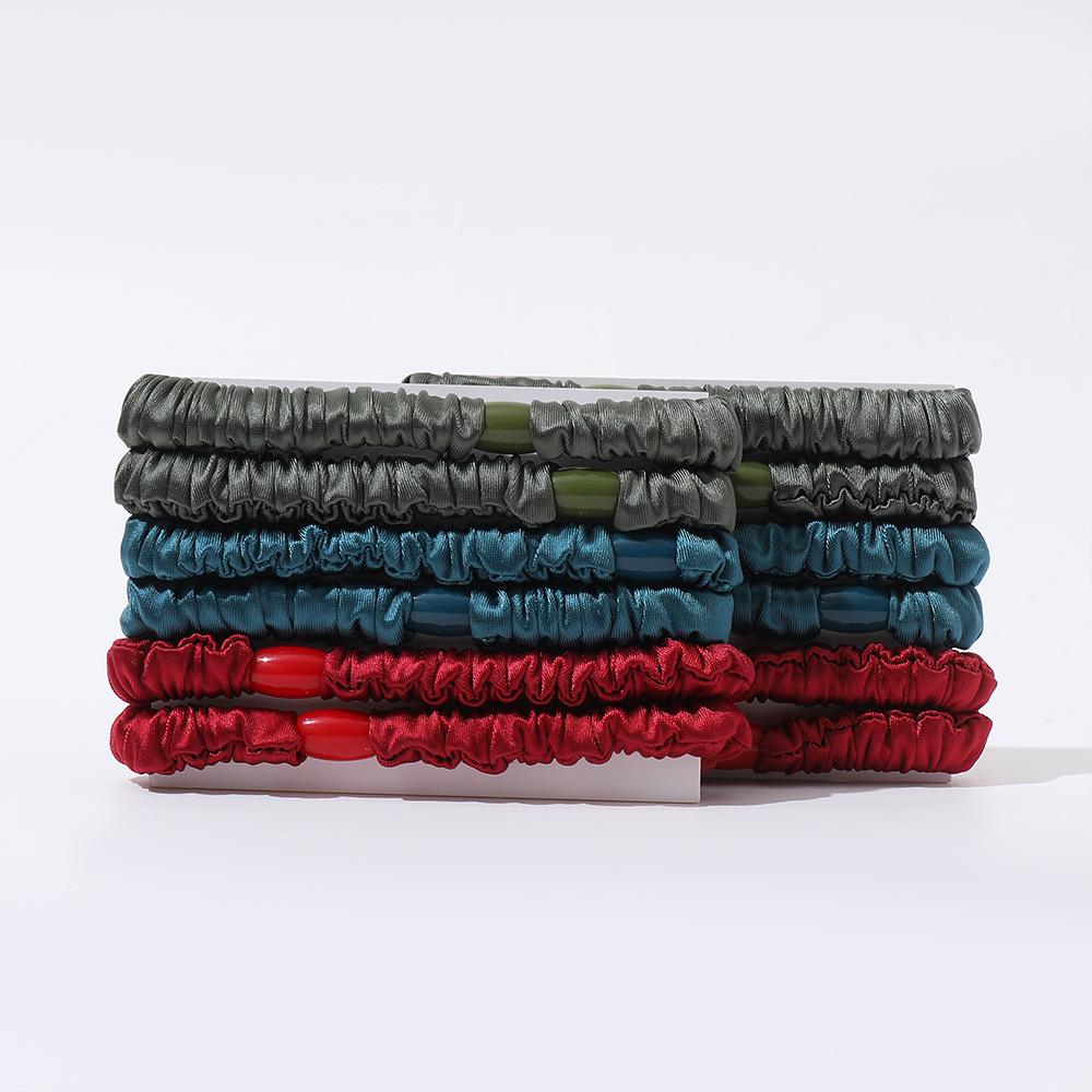 Velvet Mixed Color Braided Hair Ties: High Elasticity Hair Scrunchies for Stylish Buns and Commute-Friendly Accessories