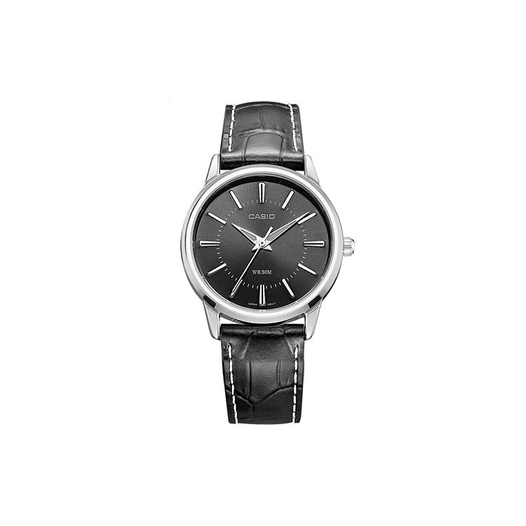 

Casio Standard Series Minimalist European Business Quartz Movement Leather Strap Watch Women watches Black LTP-1303L-1A Regular Watch Box,Black Dial