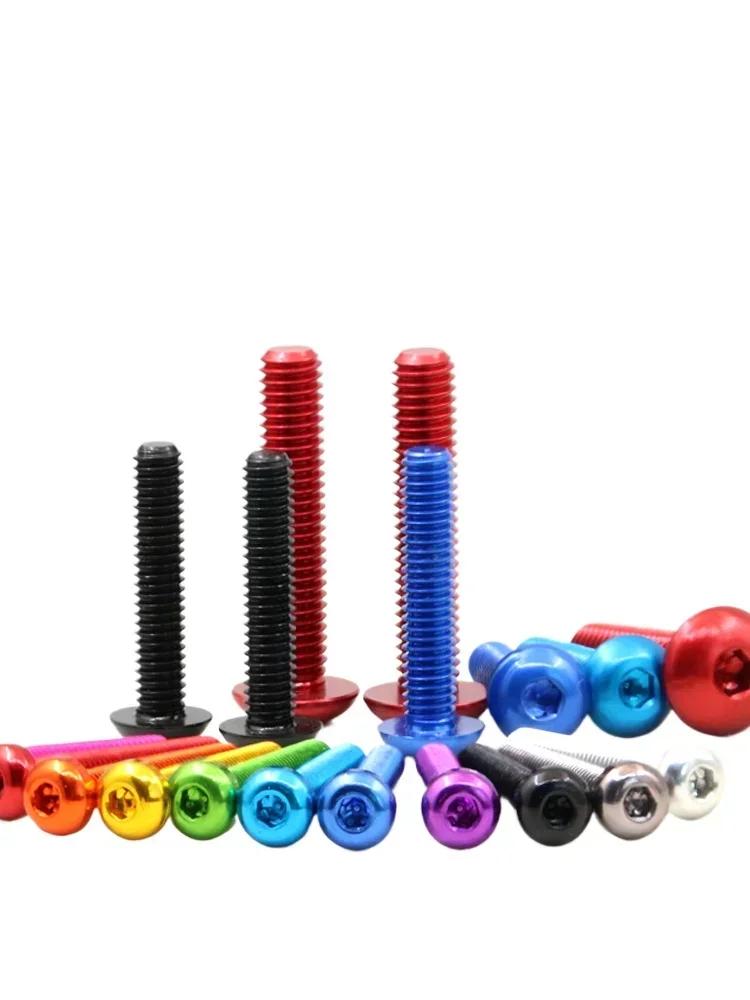 M2-M5 7075 Aviation Aluminum Alloy Half Round Head Allen Socket Screw Anodized Colorful Colourful Machine Screw Bolts