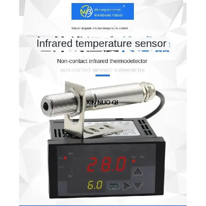 Industrial Non-contact Online Infrared Thermodetector Probe High Temperature Infrared Temperature Sensor Transmitter 4-20ma