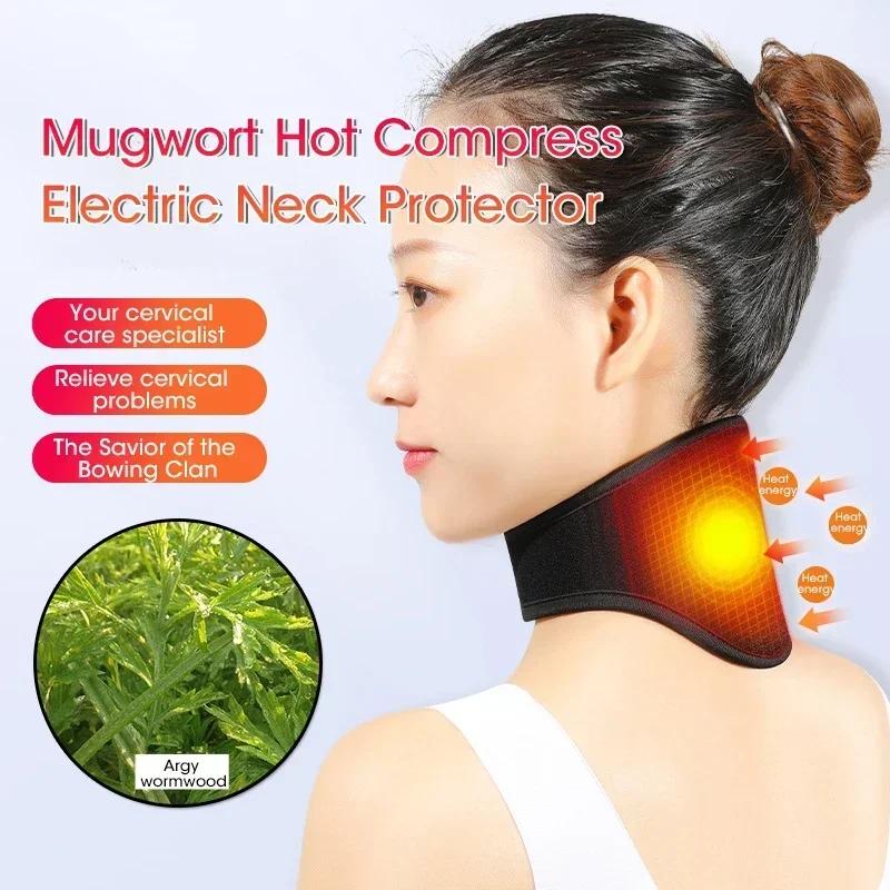 Electric Heating Brace for Pain Relief, Compression Support Wrap for Wrist Hand Knee Ankle Neck with Herbal Pads Warmer