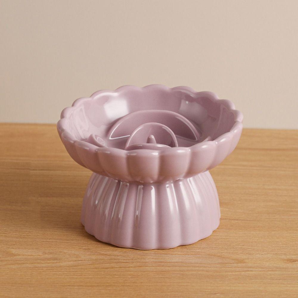 Anti-gulping Cat Food Bowl Anti Swallowing Pet Feeder Slow Feed Bowl  For Cats Small Dogs