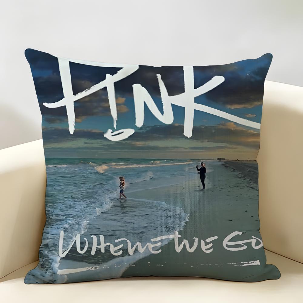 PPInk AAlecia Moore Cushion Cover Natural Linen Organic Fabric DoubleSided Printing Room Sofa Decor Pillow Case