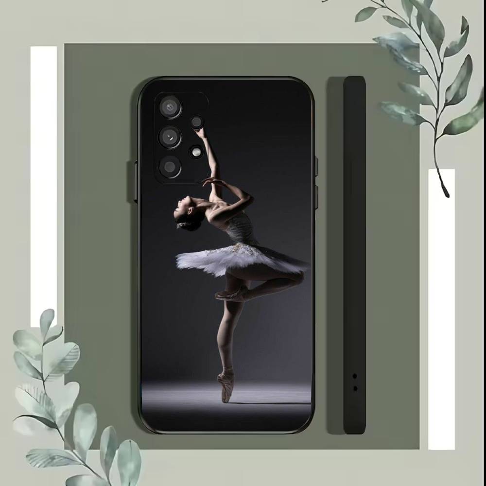 

Simple Swan Dance Ballet Phone Case For Samsung S25,S24,S21,S22,S23,S30,Ultra,S20,Plus,Fe,Lite,5G Black Cover Samsung S205G