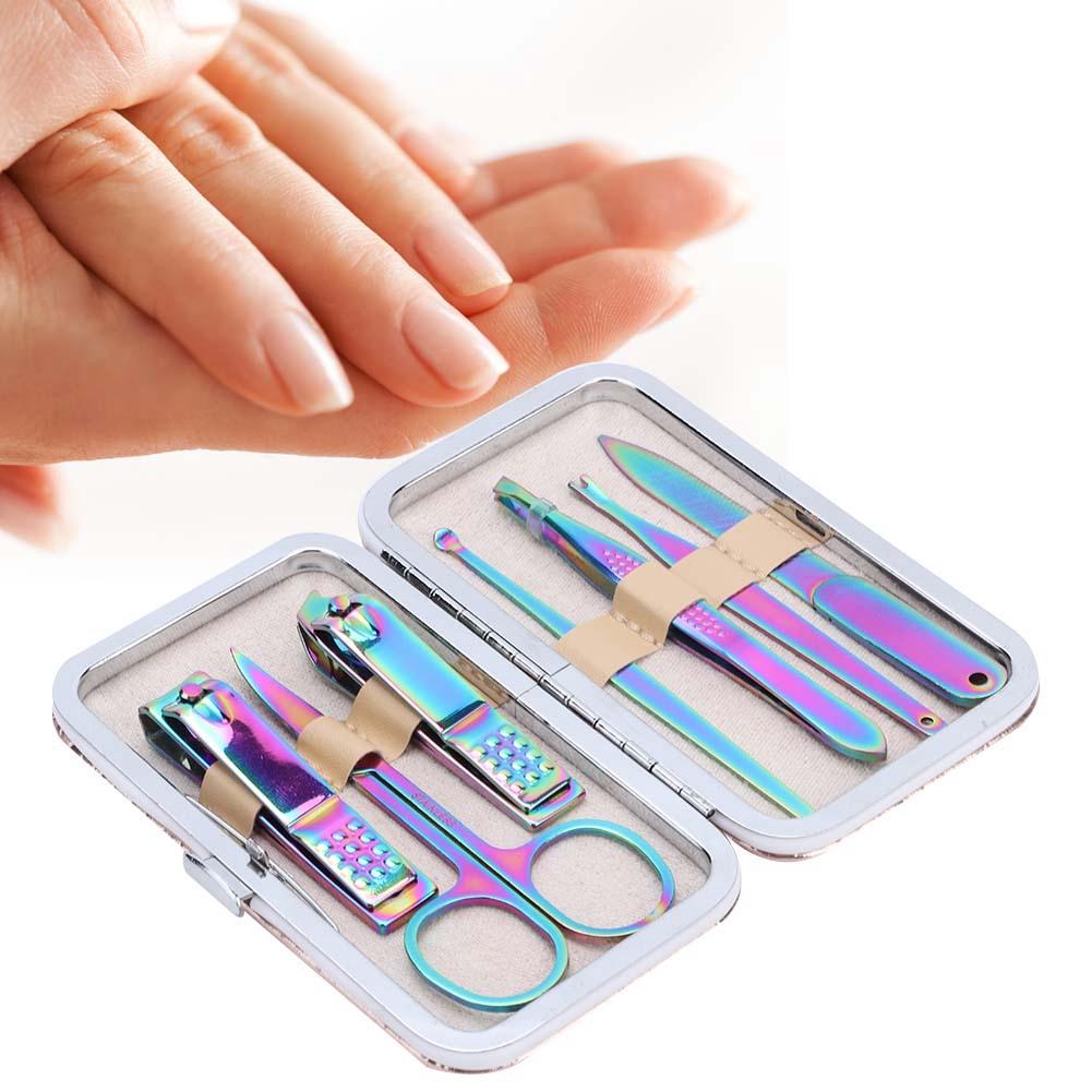 7pcs Stainless Steel Nail Clipper Set Nail Trimmers Set Manicure Pedicure Tool