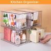 1/2pcs Transparent Stackable Storage Drawers 12 Inch Acrylic Drawer Organizers  Kitchen