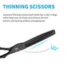 SANGELAR 6 Inch 9pcs Set Black Scissors Cutting Shear Thinning Scissors High Quality Hair Scissors Haircut Shear Barber Clipper  Set