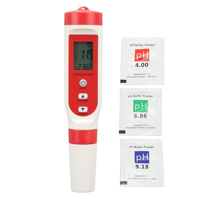 Penna Tester Digitale per Acqua 4 in 1 PH TDS EC Misuratore di Temperatura IP65 Impermeabile Tester per Acqua Multifunzionale