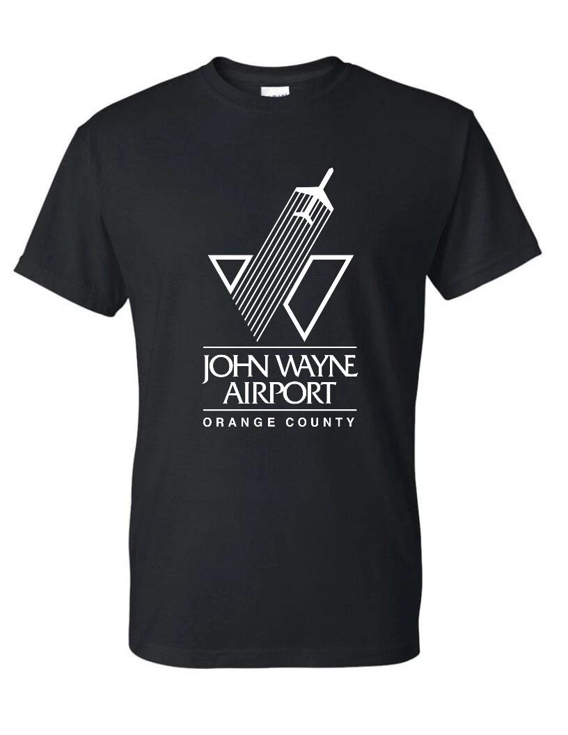 

John Wayne Airport T-Shirt Orange County California SNA White Black Tee Shirt 4XL