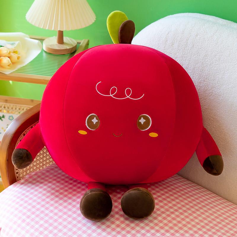 Pomegranate Plush Redskinned Toy Smiling Fruitshaped Stuffed Doll Gift Girls