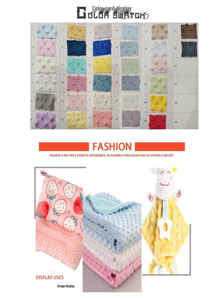 Crystal Velvet Doudou Blanket & Fitted Sheet for Mother and Baby - Embossed, Multiple Widths, A-Grade Fleece