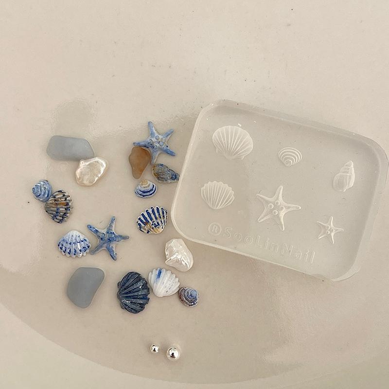 

1 шт. морская звезда ракушка роза 3D акриловая форма для ногтей украшения для ногтей сделай сам силиконовые пластины для штамповки ногтей onesize