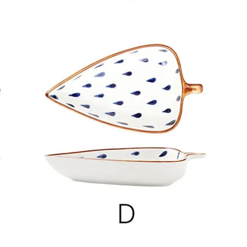 

Креативные керамические тарелки для закусок в японском стиле, тарелки для закусок с сухофруктами и орехами, небольшие овощные тарелки для дома