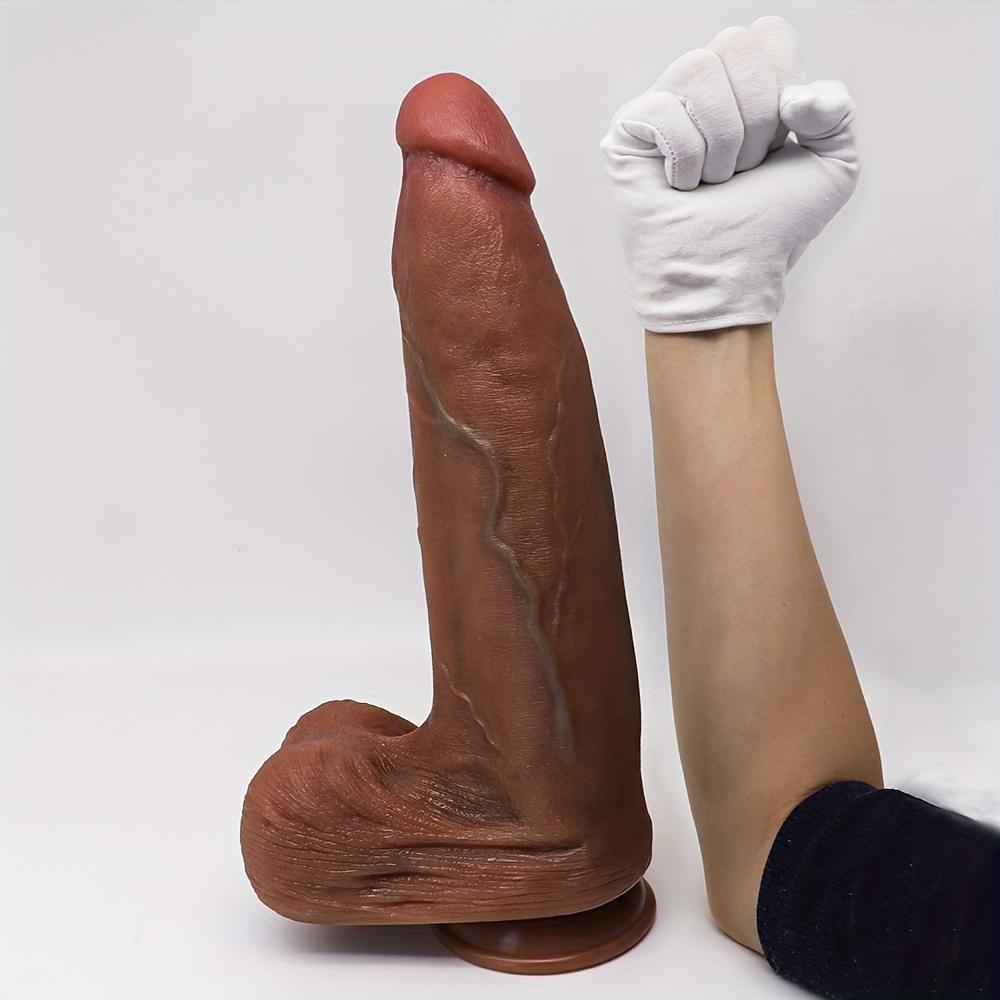 13,4 Zoll großer simulierter Penis, Make-up-Vene wie hellbeiger Dildo, großer Penis, Liebhaber mittlerer und älterer Menschen, Sexspielzeug für Frauen, Butt Plug kann großes Sexspielzeug verwenden