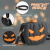 Halloween Funny Pumpkin Crossbody Bag Novelty Pumpkin Shoulder Bag Waterproof PU Leather Pumpkin Bag Cute Halloween Candy Bags