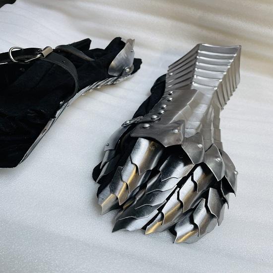 Medieval Gauntlets Nazgul Steel Armor Gloves Crusader Lerp Cosplay
