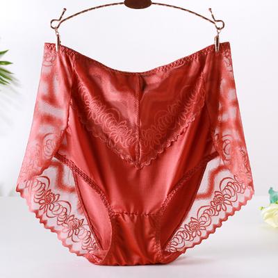 Calcinha feminina plus size lingerie cintura alta sexy calcinha renda malha vazada cueca calcinha