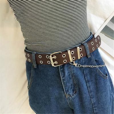 Leather New Punk Style Fashion Pin Buckle Jeans Decorative Belt Chain Belts for Women