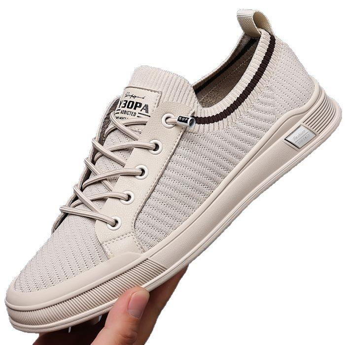 Comfortable Men's Single Shoes Lace Up Lightweight Men's Dad Flat Shoes 2025 Spring/summer New Sports Shoes Mesh Casual