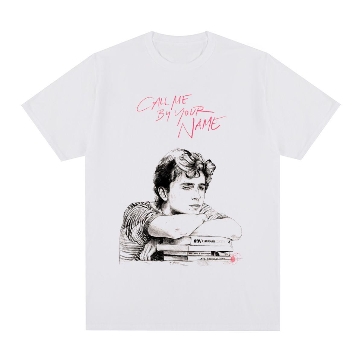 

Назови меня своим именем Винтажная футболка CMBYN Элио Оливер Сладкая любовь Сериал Фильм Хлопок Мужская футболка Новая футболка Женские топы S