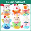 Cute Cartoon Animal Rattle Toy With Soft Crystal Fabric And High Elastic Pp Cotton