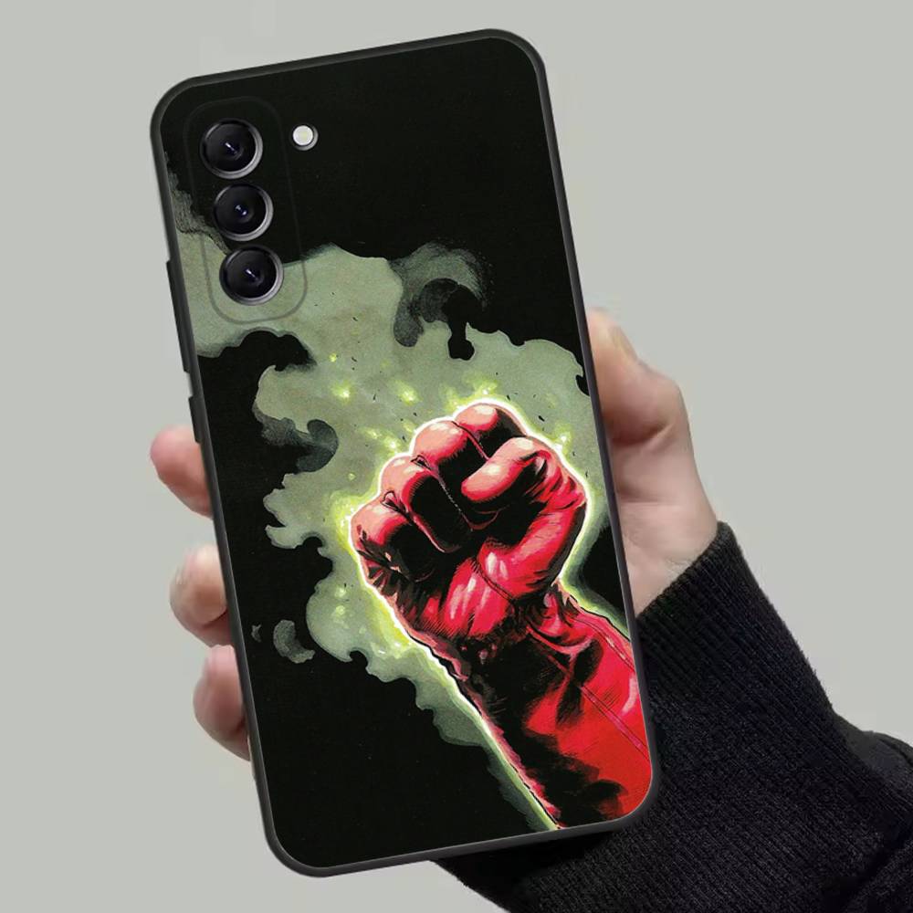 One P-Punch Man Saitama Phone Case For Samsung Galaxy A13,A21s,A22,A31,A32,A52,A53,A71,A80,Soft Black Shell