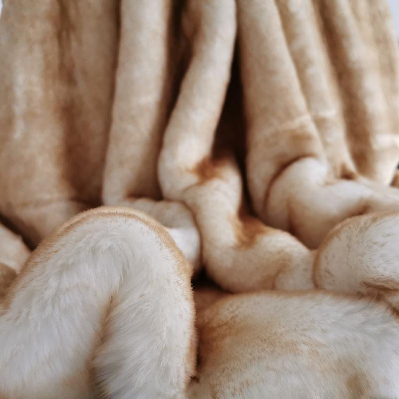 

Плед из длинного меха тай-дай в скандинавском стиле, офисный плед для сна на диване, бархатный плед, популярный реквизит для фотосессий, трендовый домашний декор 45 * 45cm double-sided pillow cover