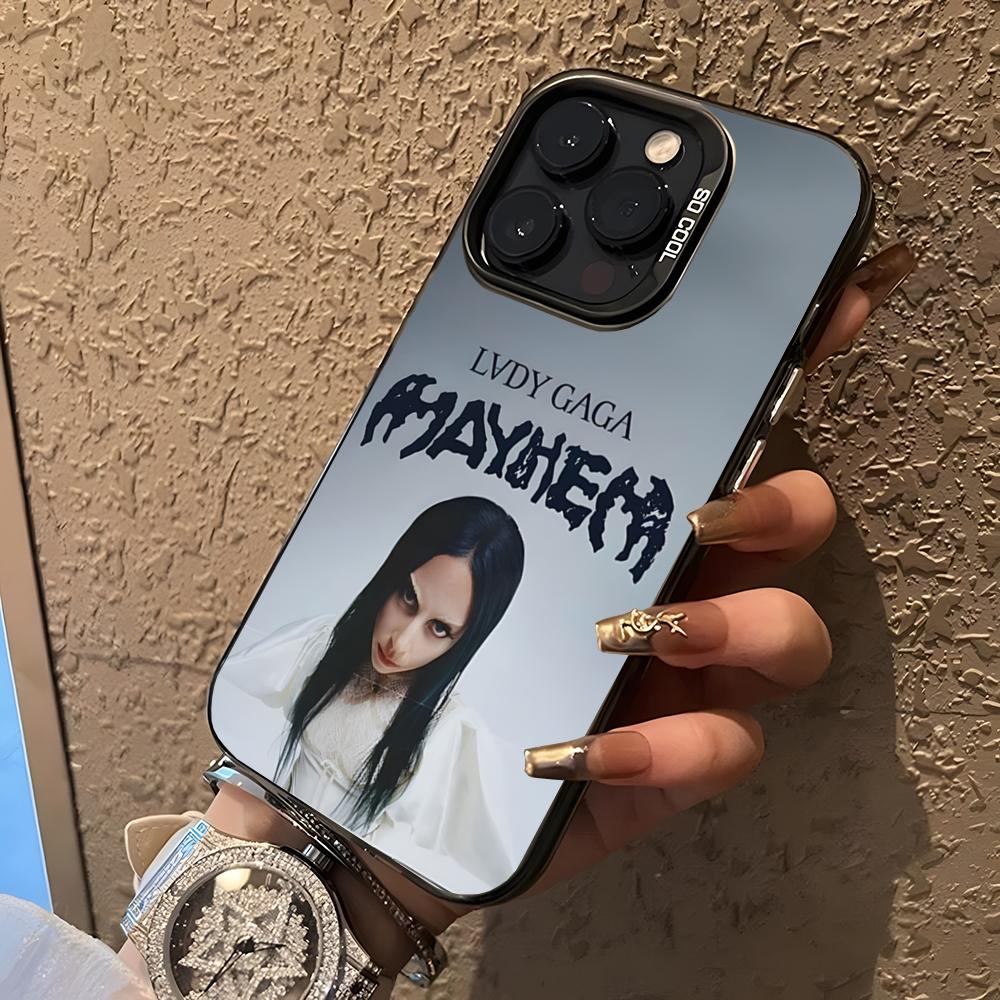 LADY-GAGA -MAYHEM Phone Case For 17 Air IPhone 16 Pro Max 15 14 Plus 12 13 X XS Max 11 Colorful Silver Cover