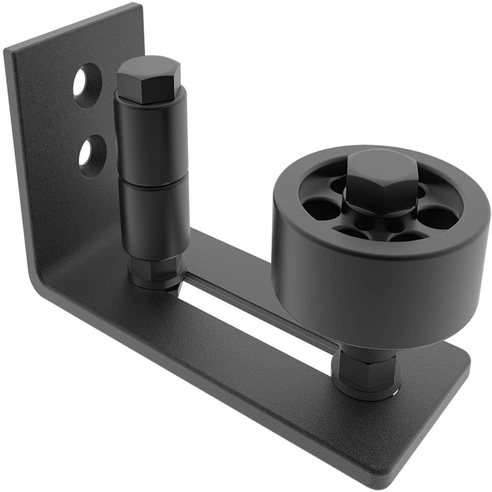 Black Finish Barn Door Floor Guide Flat Bottom Adjustable Roller Stay Roller  Window Rollers