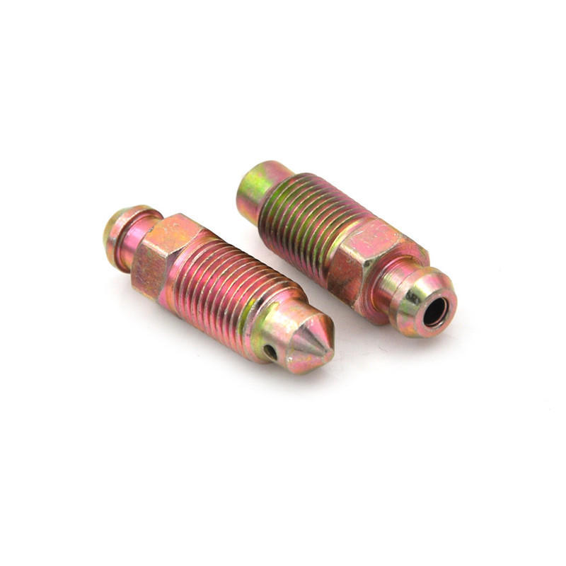 4ks M10 X 1,0 mm Motocyklový motocykl Brzdový třmen Ocelová odvzdušňovací šroubová vsuvka