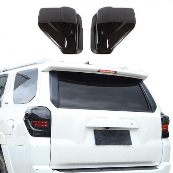 Smoked Black Rear Taillight Lamp Guard Decor Cover Trim Bezels for 4Runner 2014+
