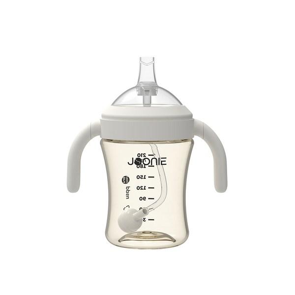 Pahar cu pai pentru bebeluși Zuni, 210ml, 1 bucată, alb