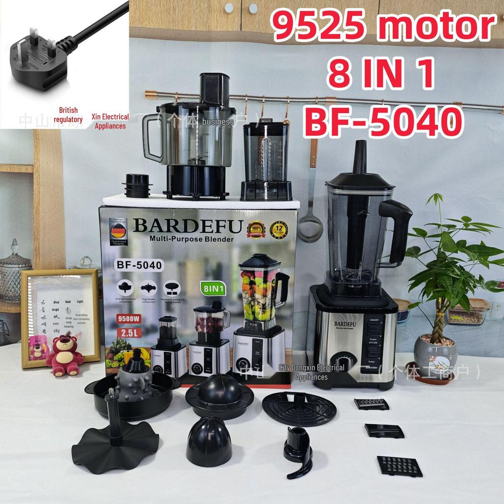 High-Speed Stainless Steel 6-in-1 Blender Juicer and Meat Grinder for North America & Europe