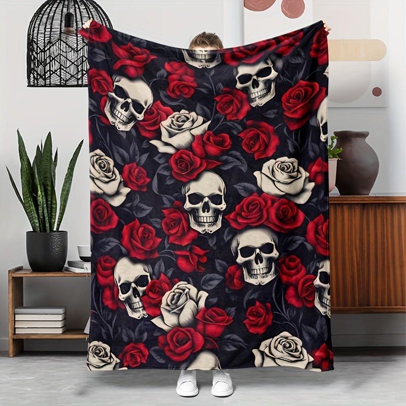 Halloween Pumpkin Christmas Printed Flannel Blanket Soft Cozy Throw Party Home