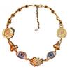 Vintage Devil Eye Necklace Schiaparelli Style Retro Nose Pendant Sweater Chain