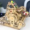 AIJUYE Wood 3D Wooden Gear Craft 3D Electric Marble Ball Rolling DIY Educational For Elementary School Students Puzzle, Puzzle, Puzzle, Toy, Kit,
