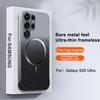 For Samsung Galaxy S26, S26 Plus, S26 Ultra, S25, S25 Ultra Metal Frameless Phone Case with Magnetic Attachment, Smooth Feel