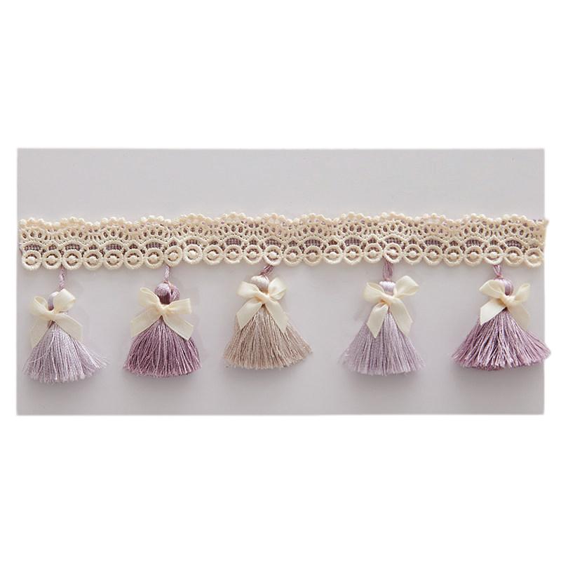

2 Meter Tassel Lace Ribbon DIY Handmade Craft Accessories Cotton Lace Trim Fringe For Sewing Garment Curtain Upholstery Decor 2M