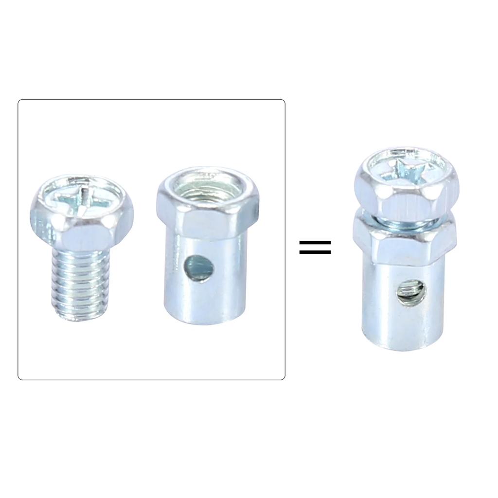Universal 2/10Pcs Ucket Silver Tone Thread Dia Brake Cable Wire Solderless Nipple Screw for Motorcycle