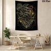 Dark Fantasy Tapestry Gothic Skull Snake Art Tapestry Background Cloth Wallmounted Wall Covering Decoration Background Cloth Work Of Art
